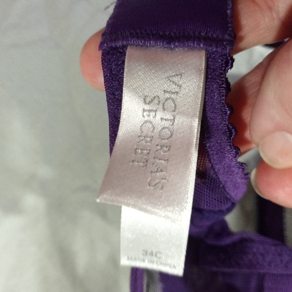 Victoria's Secret Silver Label Sexy Lace Lingerie Purple size 34C - Picture 8 of 8